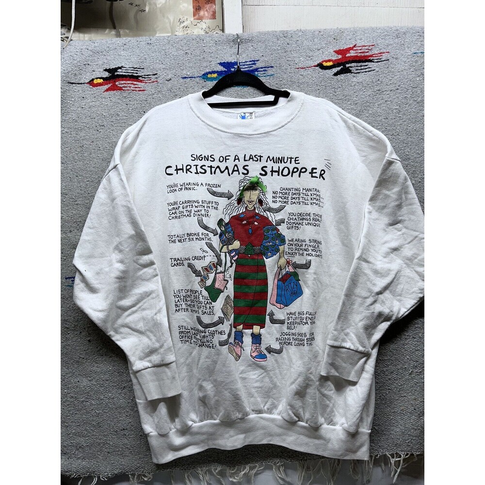 Vintage 80s 90s Ultimate Christmas shopper Grandma funny sweatshirt XL